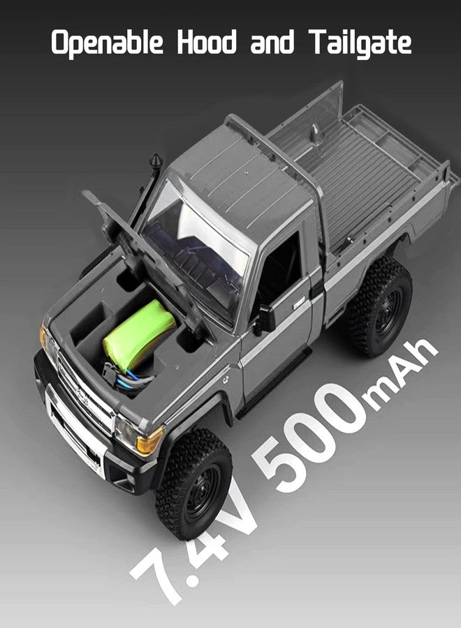 SVERTIBO 1/12 Scale RC Crawler, MN-82 Pro RTR RC Truck LC79 4x4 Off Road Vehicles 2.4GHz RC Rock Car with LED Lights for Adults Hobby Toys (Gray) - Image 5